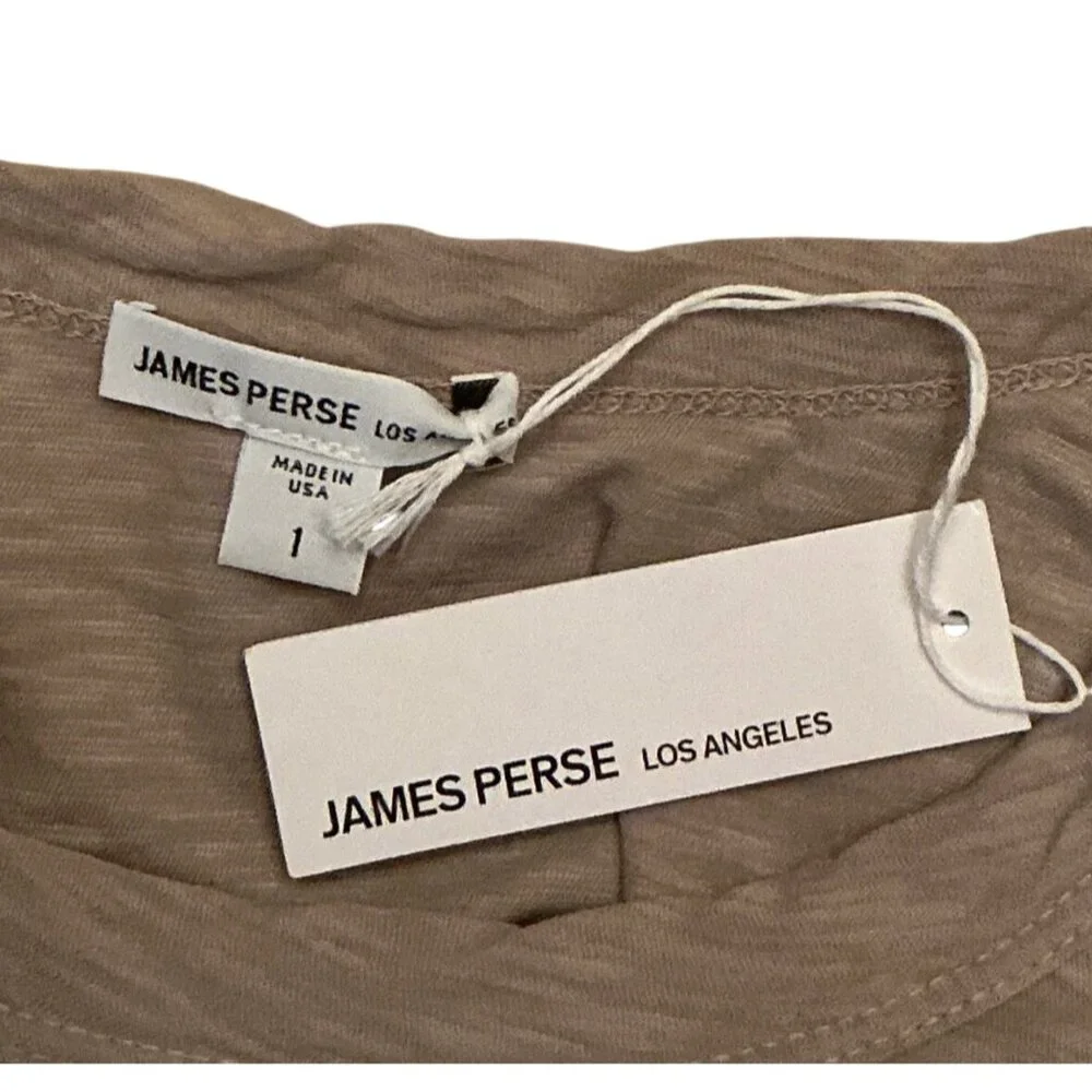 James Perse Sheer Slub Crew Neck Tee in Sand Dune Size 1 (XS/S) Womens - Picture 11 of 14
